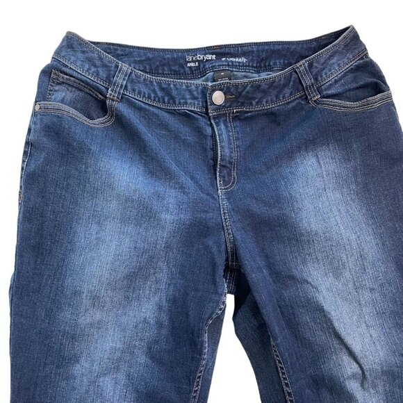 Lane Bryant Blue Jeans High Rise Genius Fit Zipper Ankle Taper Size 20 u - Picture 2 of 9